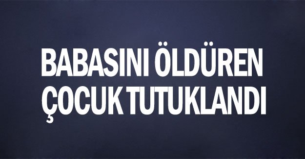 Babasını öldüren çocuk tutuklandı