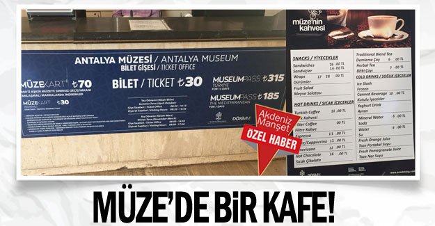 Müze’de bir kafe!