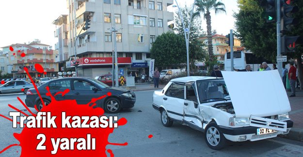 Trafik kazası: 2 yaralı