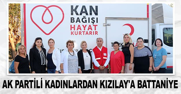 Ak Partili kadınlardan Kızılay'a battaniye