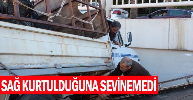Sağ kurtulduğuna sevinemedi
