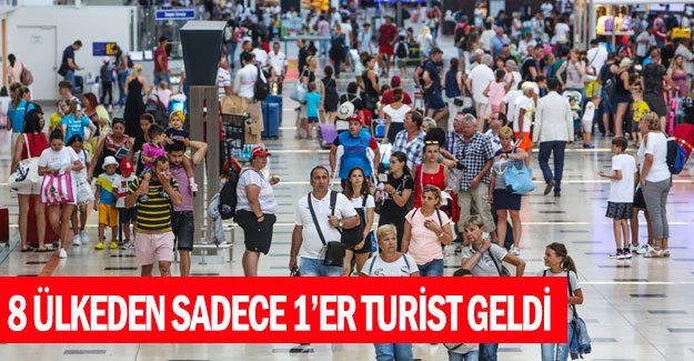 8 ülkeden sadece 1’er turist geldi