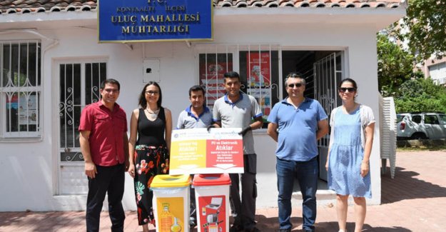 Muhtarlıklara atık kutuları