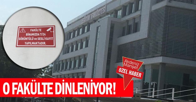 O fakülte dinleniyor!